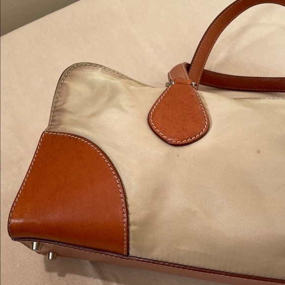 Prada handbag ,Cream and luggage leather trimming - Picture 11 of 17